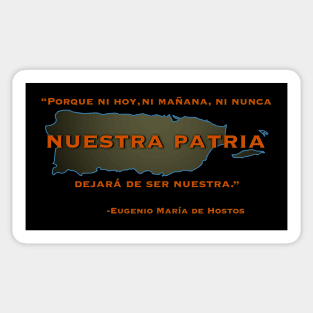 Eugenio María de Hostos quote Sticker